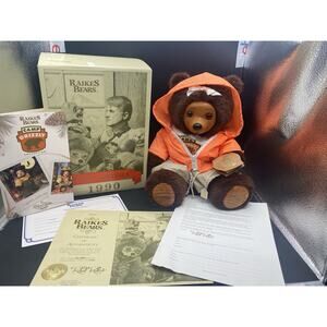 Vtg 1990 RAIKES BEARS Camp Grizzly “Hillary" Bear Limited Edition #1682 of 7500